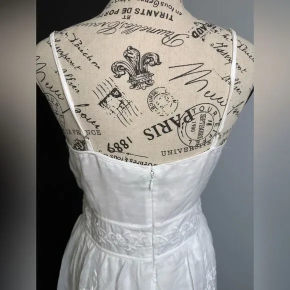 J.Crew Embroidered midi dress in ramie NWT Size 4 - Picture 5 of 9